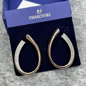 Swarovski Exist Hoop Earrings - Rose Gold Tone